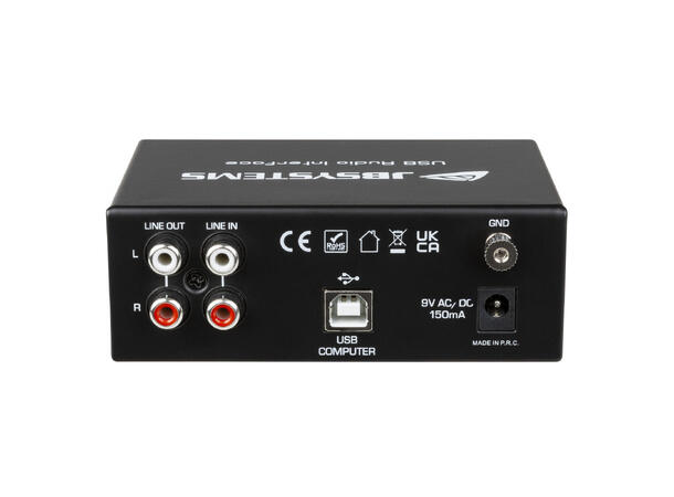 JB SYSTEMS USB Lydkort Stereo IN/OUT, RIAA